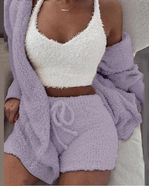 Fluffy Pajamas Set