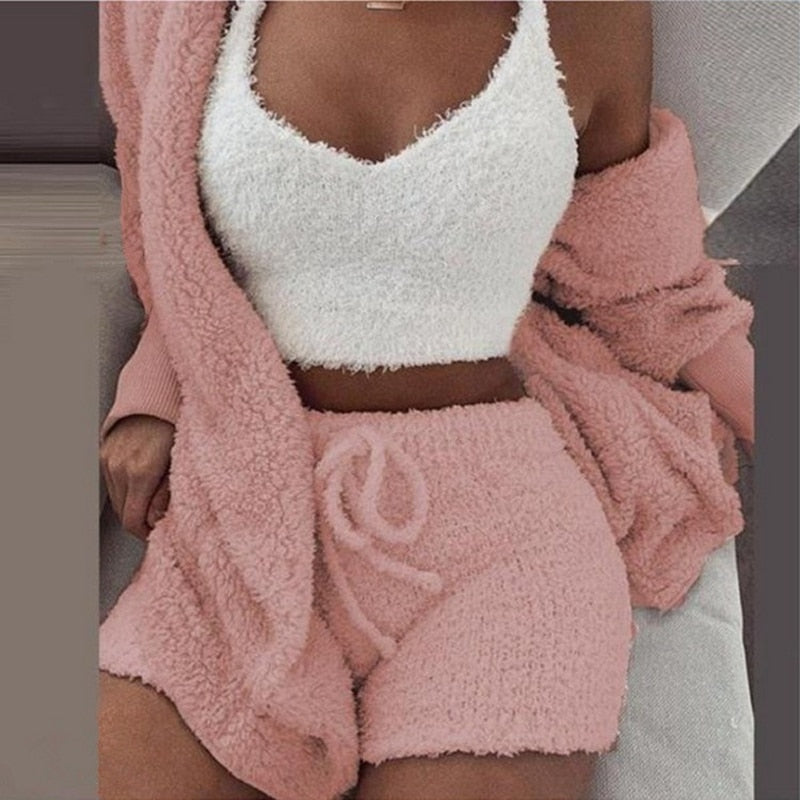 Fluffy Pajamas Set – Luxy Lady™